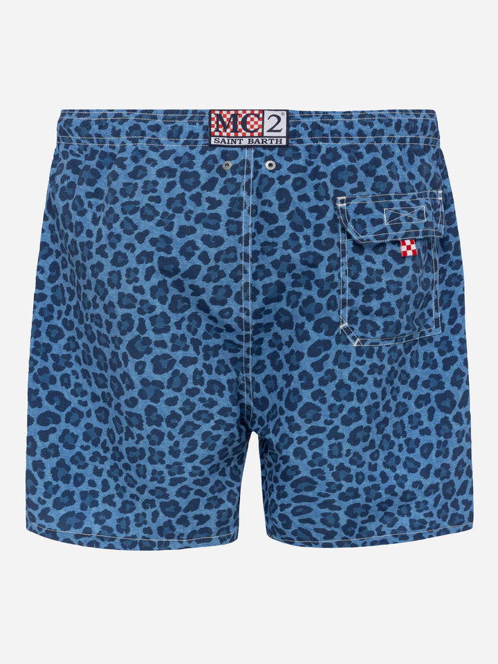 Man mid-length Gustavia swim-shorts with animalier print - MC2 Saint Barth