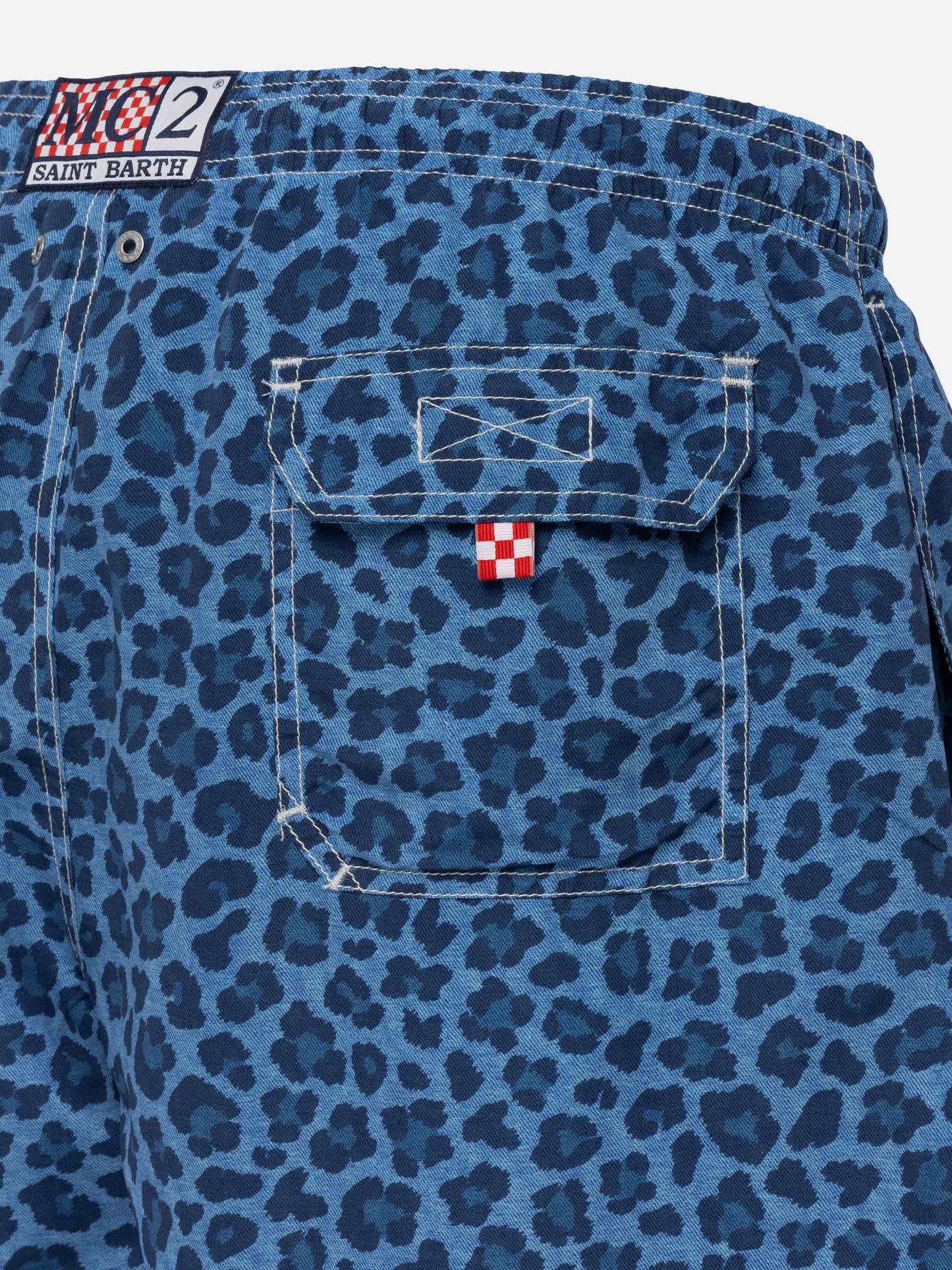 Man mid-length Gustavia swim-shorts with animalier print - MC2 Saint Barth