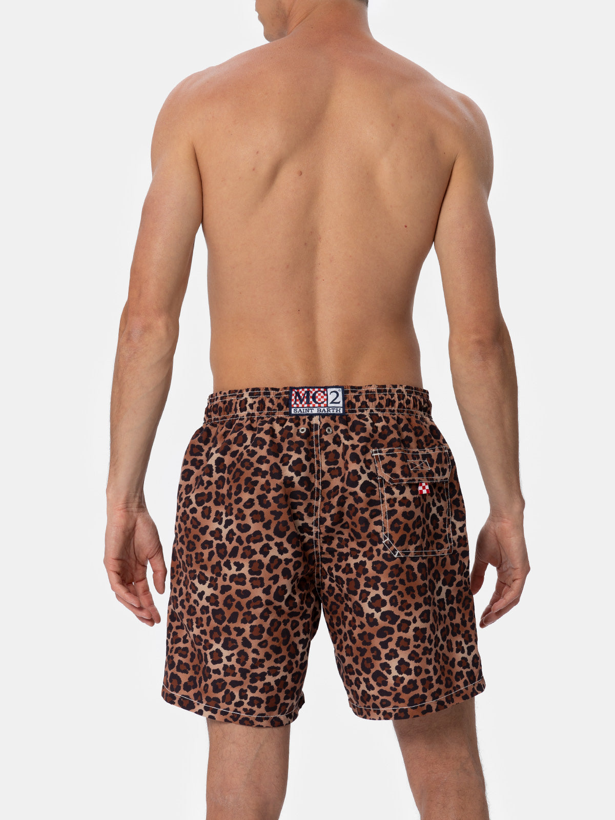 Man mid-length Gustavia swim-shorts with animalier print - MC2 Saint Barth