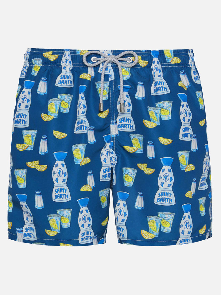 Mid-length Gustavia swim-shorts with tequila print - MC2 Saint Barth