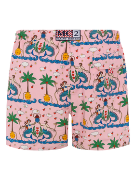 Mid-length Gustavia swim-shorts with mermaid print | ALESSANDRO ENRIQUEZ SPECIAL EDITION - MC2 Saint Barth