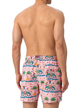 Mid-length Gustavia swim-shorts with mermaid print | ALESSANDRO ENRIQUEZ SPECIAL EDITION - MC2 Saint Barth