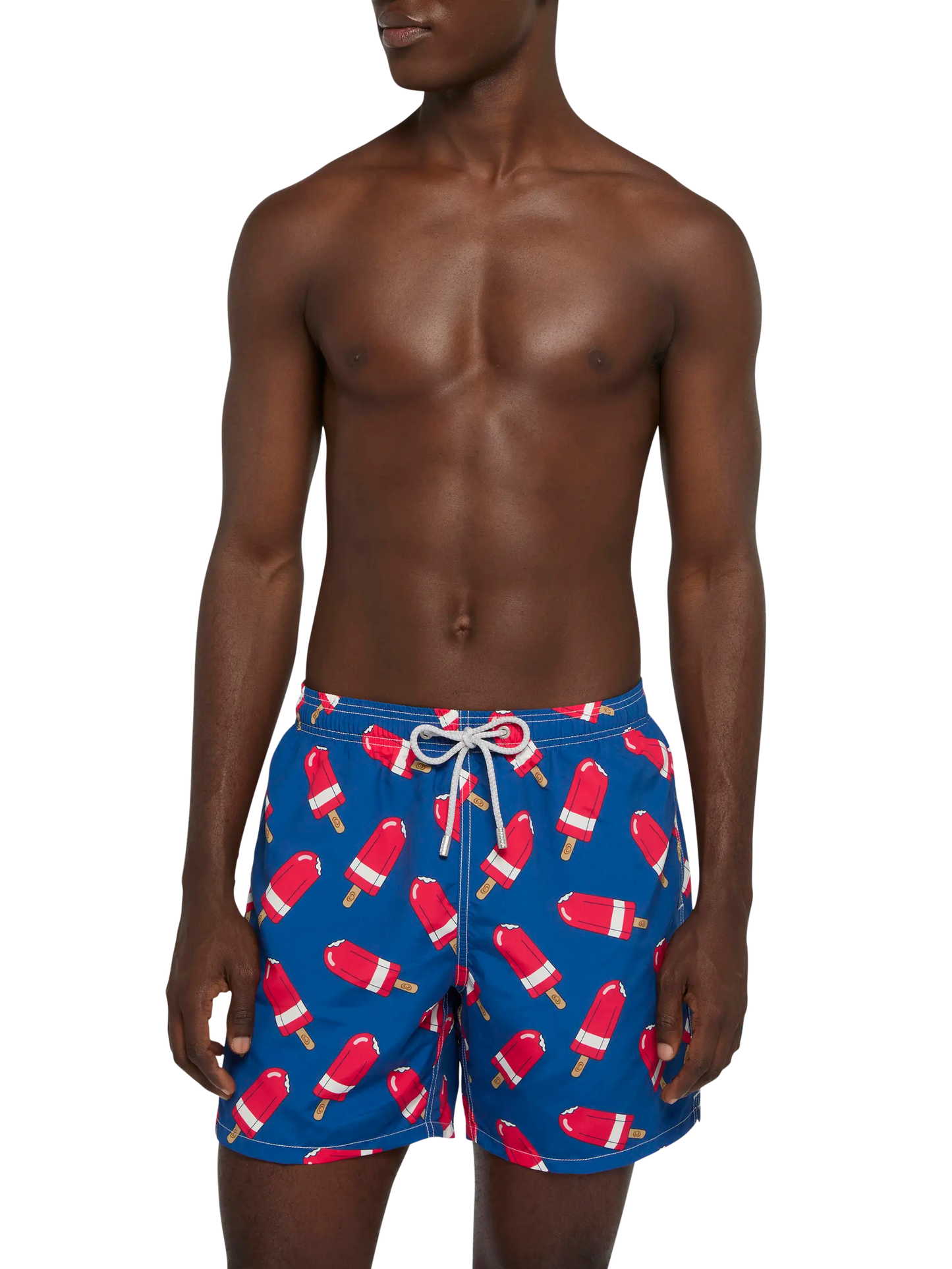 Mid-length Gustavia swim-shorts with Fior di Fragola print | ALGIDA SPECIAL EDITION - MC2 Saint Barth