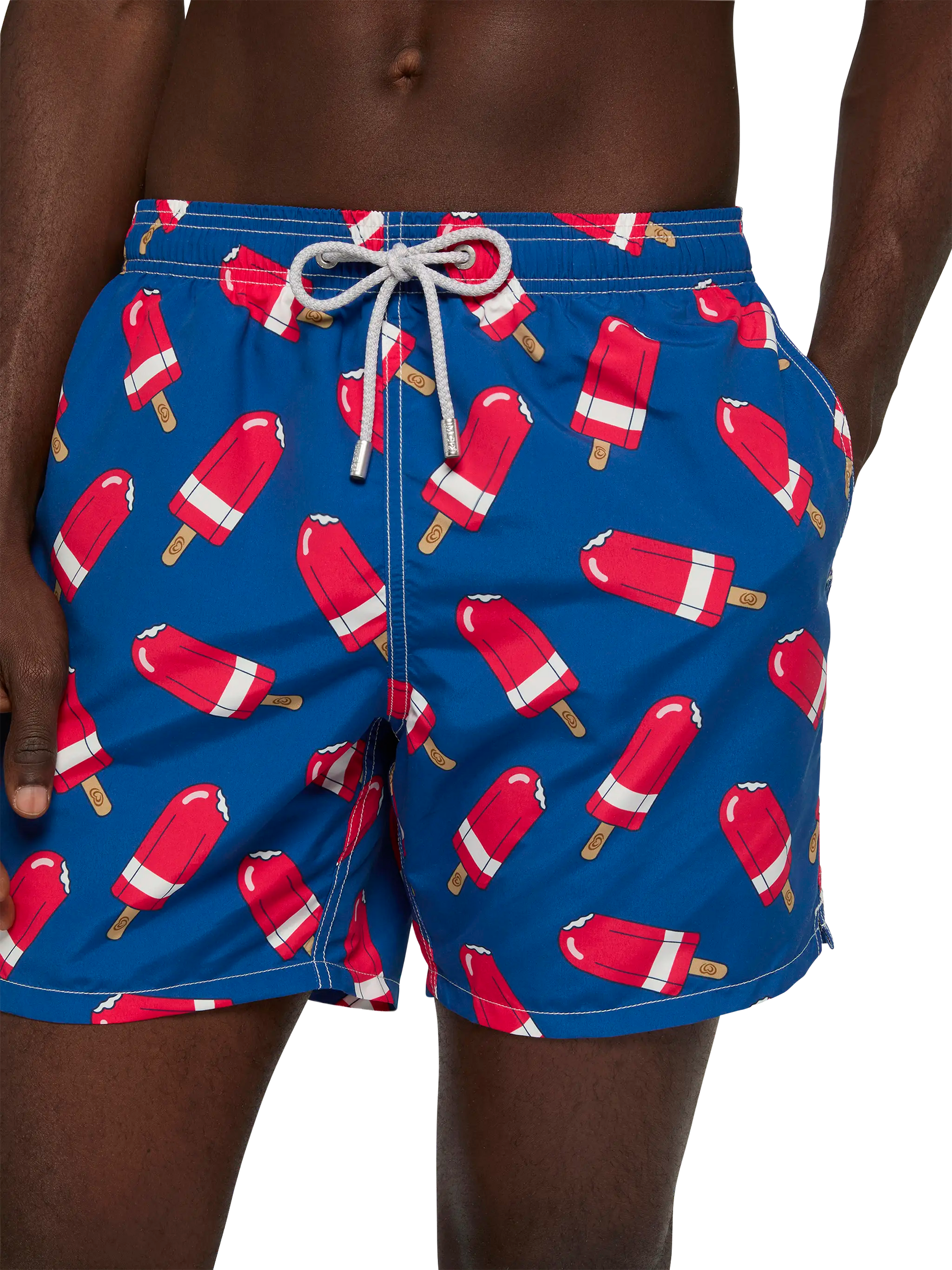 Mid-length Gustavia swim-shorts with Fior di Fragola print | ALGIDA SPECIAL EDITION - MC2 Saint Barth