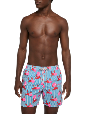 Mid-length Gustavia swim-shorts with Big Babol crab print | BIG BABOL SPECIAL EDITION - MC2 Saint Barth