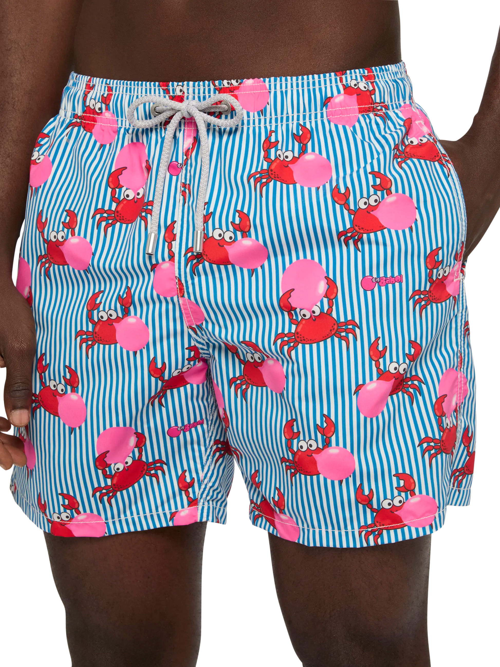 Mid-length Gustavia swim-shorts with Big Babol crab print | BIG BABOL SPECIAL EDITION - MC2 Saint Barth