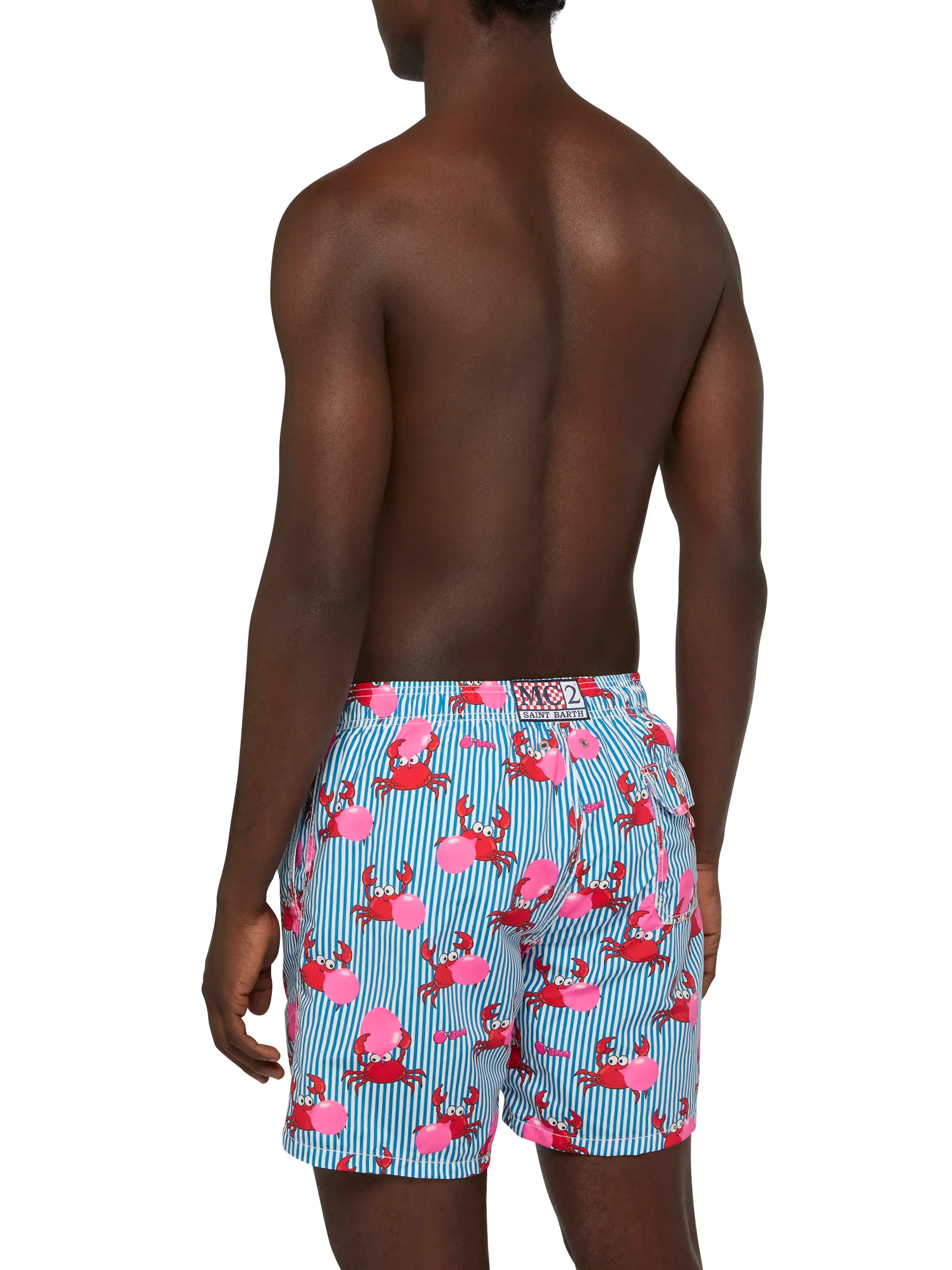 Mid-length Gustavia swim-shorts with Big Babol crab print | BIG BABOL SPECIAL EDITION - MC2 Saint Barth
