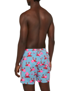 Mid-length Gustavia swim-shorts with Big Babol crab print | BIG BABOL SPECIAL EDITION - MC2 Saint Barth