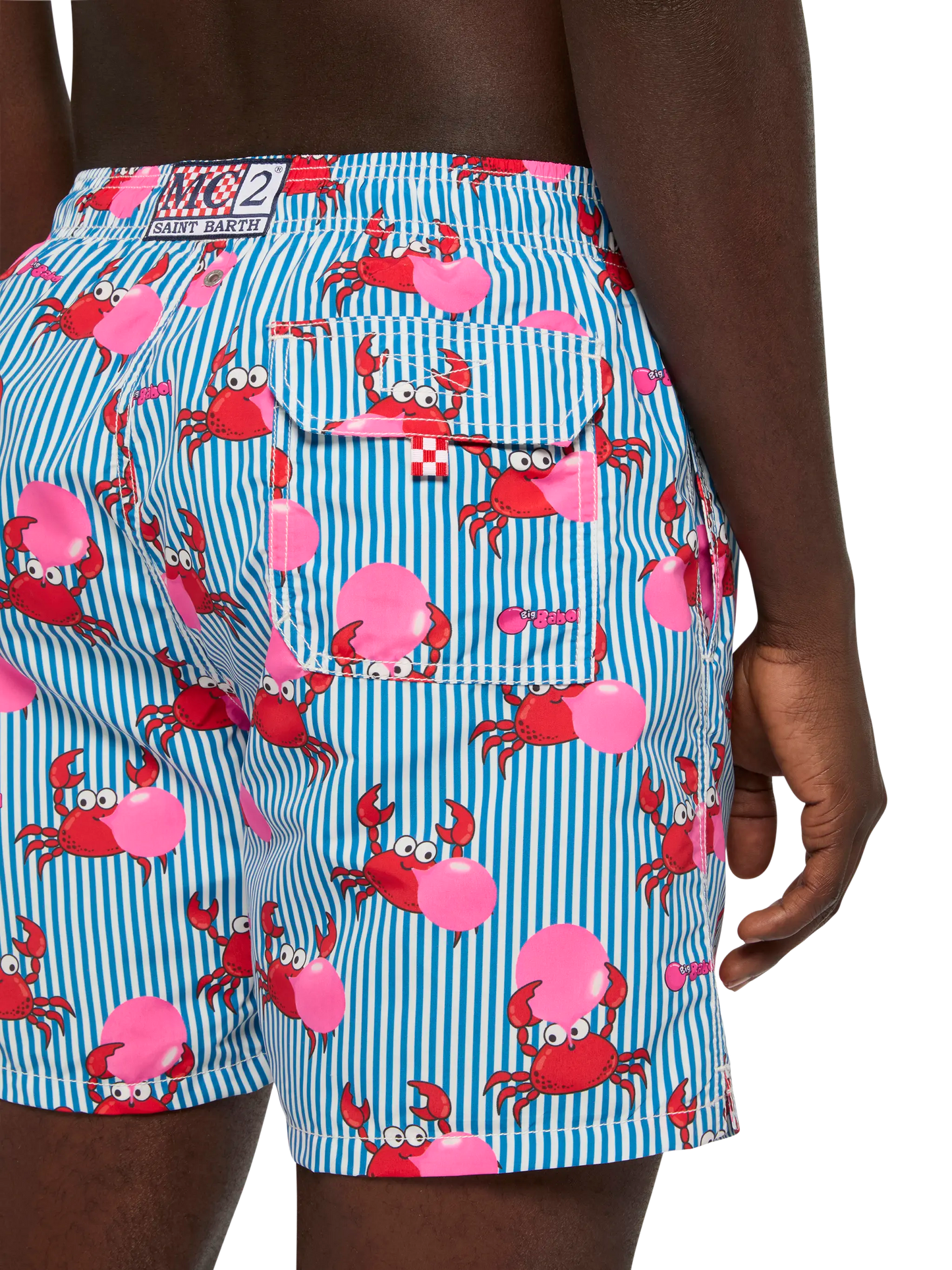 Mid-length Gustavia swim-shorts with Big Babol crab print | BIG BABOL SPECIAL EDITION - MC2 Saint Barth