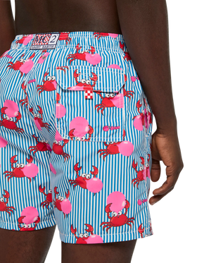 Mid-length Gustavia swim-shorts with Big Babol crab print | BIG BABOL SPECIAL EDITION - MC2 Saint Barth