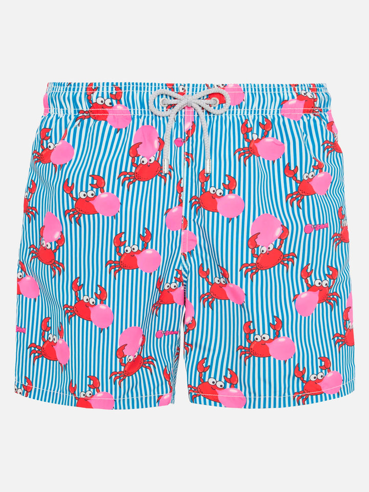 Mid-length Gustavia swim-shorts with Big Babol crab print | BIG BABOL SPECIAL EDITION