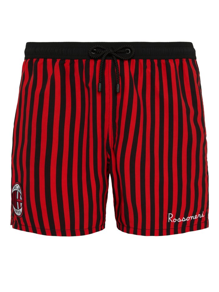 Mid-length Gustavia swim-shorts with Milan print | AC MILAN SPECIAL EDITION