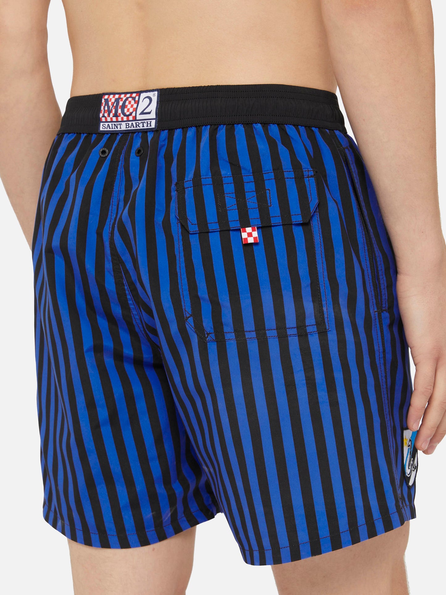 Mid-length Gustavia swim-shorts with Inter heritage patch | INTER FC SPECIAL EDITION