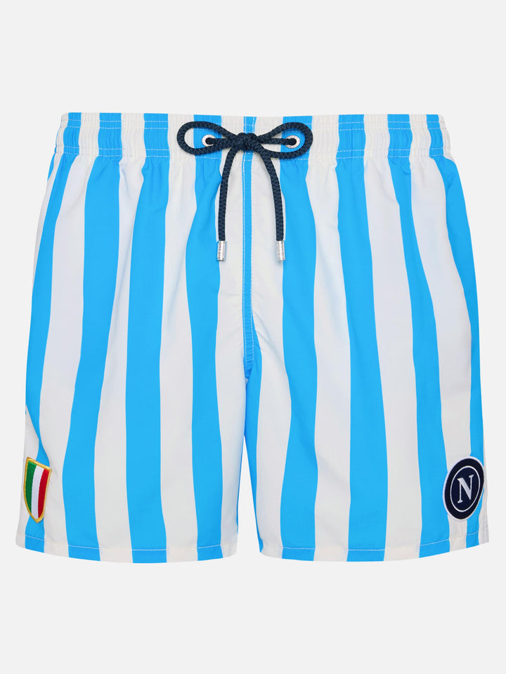 Mittellange Gustavia Badeshorts mit Napoli-Print | SSC NAPOLI SPECIAL EDITION