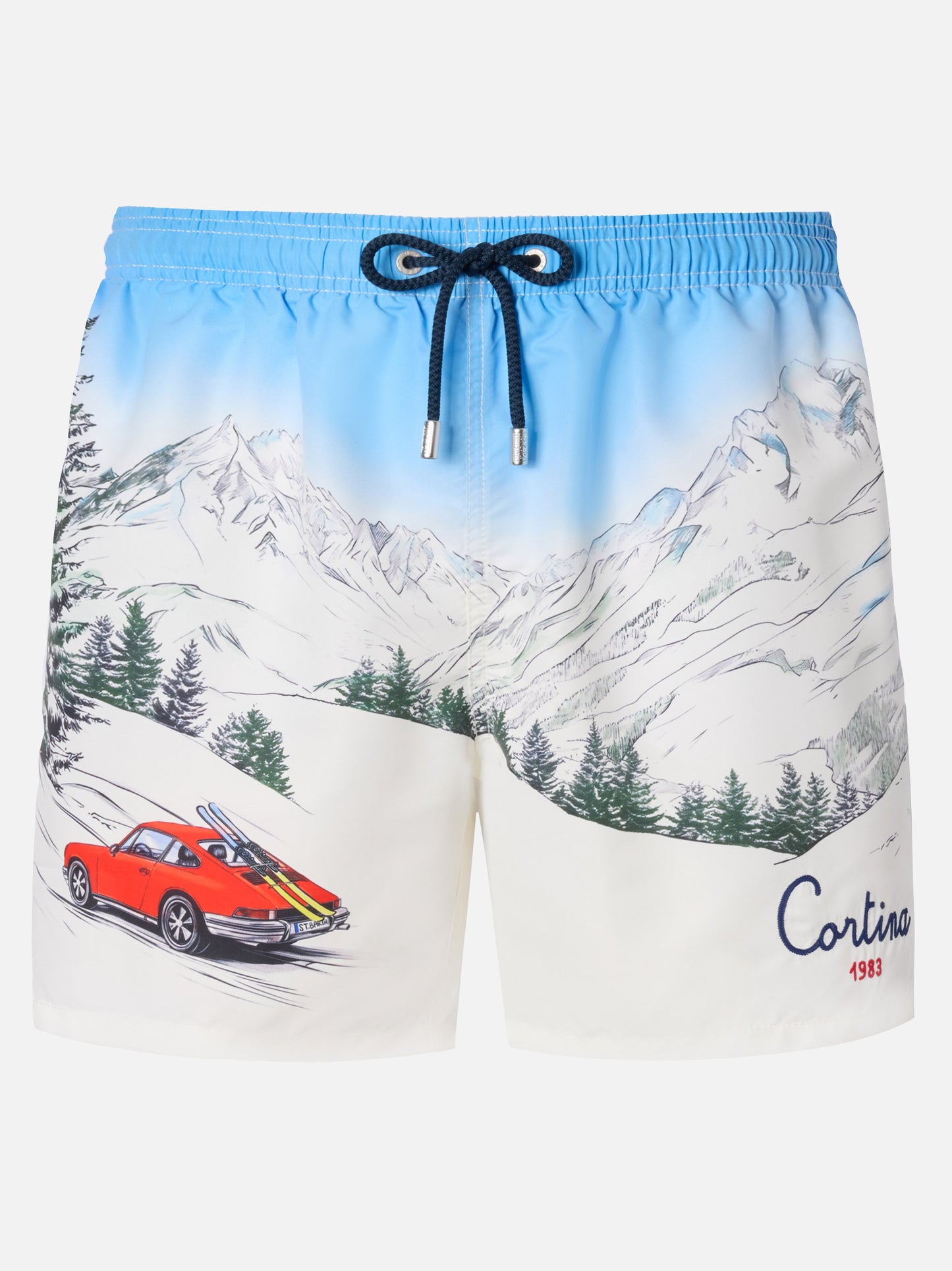 Costume mare lunghezza media Gustavia con stampa Cortina