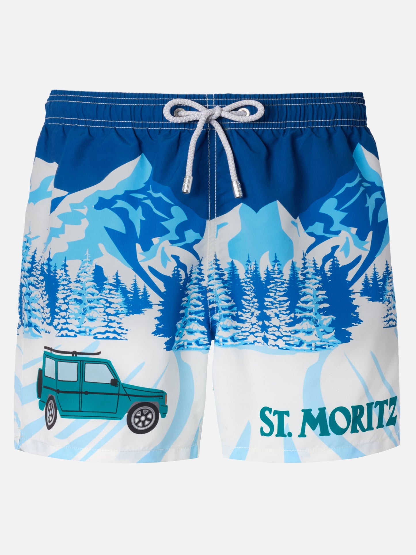Costume mare lunghezza media Gustavia con stampa St. Moritz