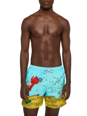 Mid-length Gustavia swim-shorts with Scrooge placed print| DISNEY® SPECIAL EDITION - MC2 Saint Barth