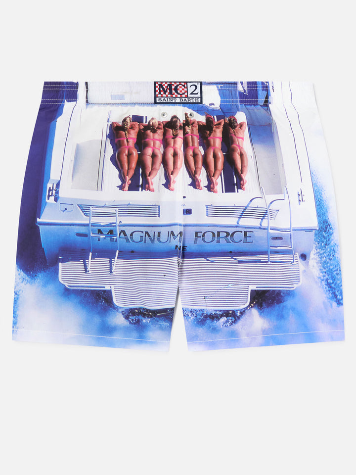 Mittellange Badeshorts Gustavia für Herren mit platziertem Aufdruck | MAGNUM MARINE SPECIAL EDITION
