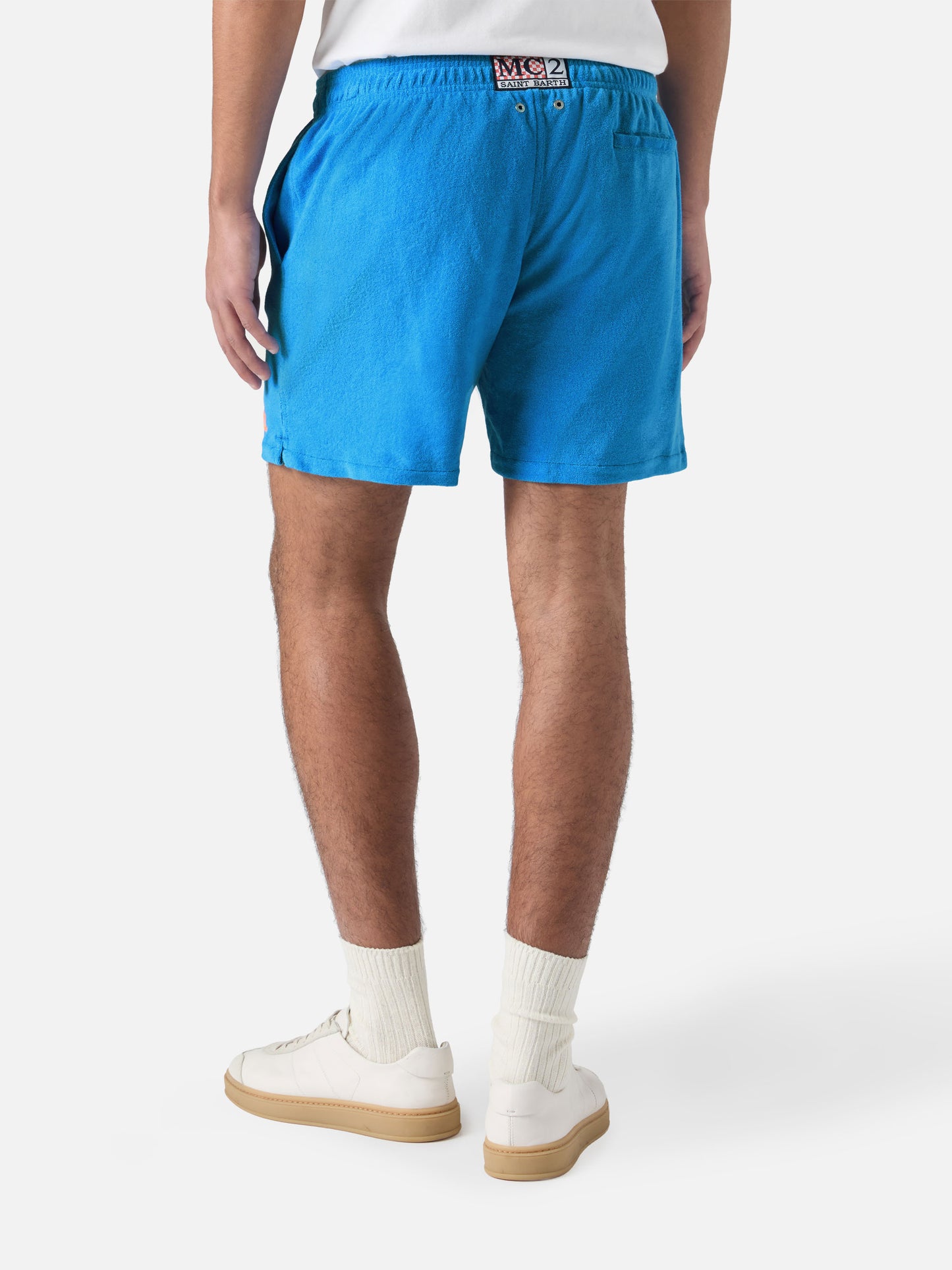 Gustavia Frottee-Badeshorts in Blau