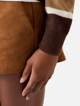 Maglia Hadidy in misto lana e cashmere con collo polo e righe multicolore