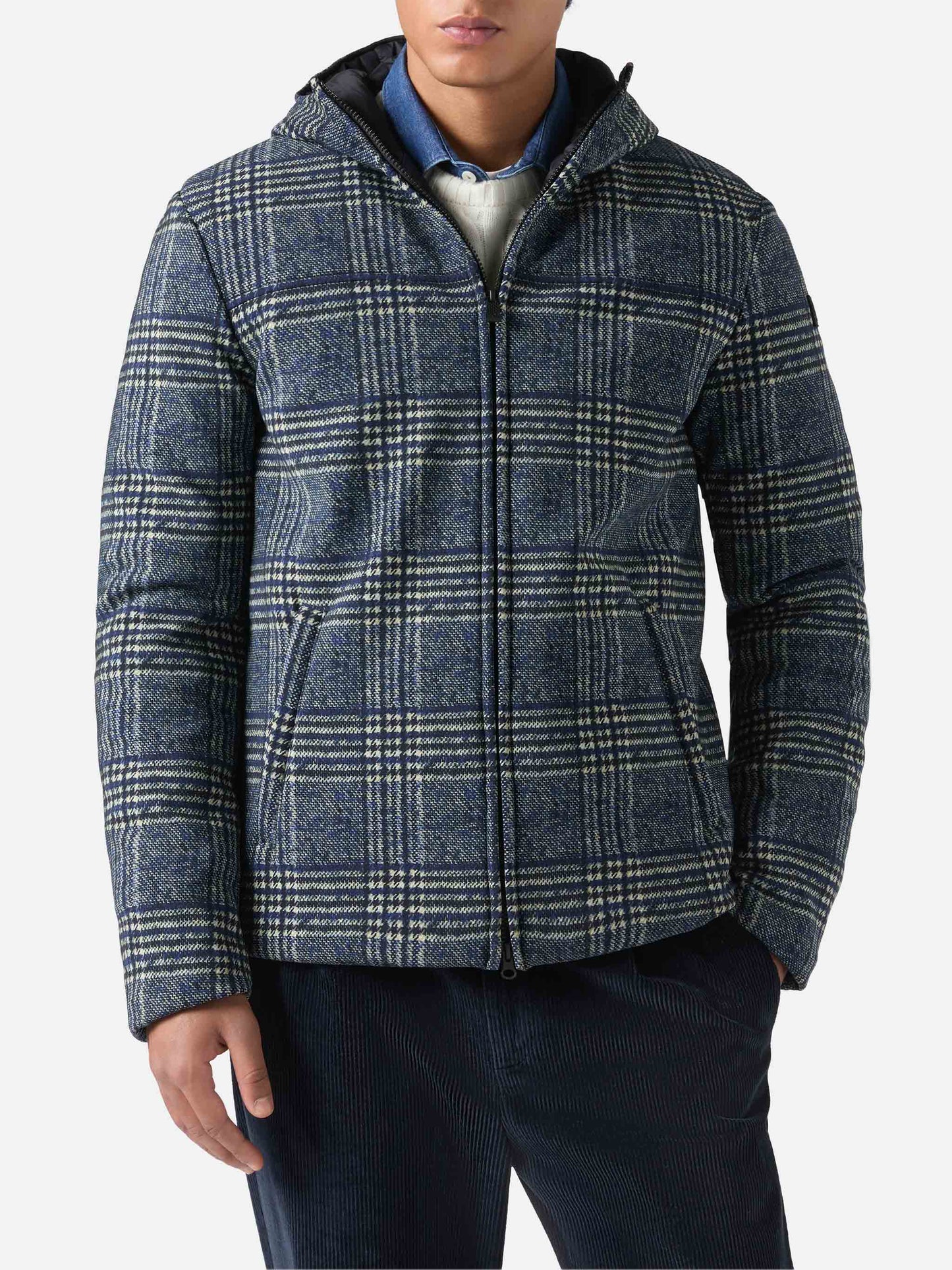 Hamilton Daunenjacke mit Prince-of-Wales-Print