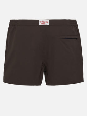 Harrys camel brown fitted cut swim shorts