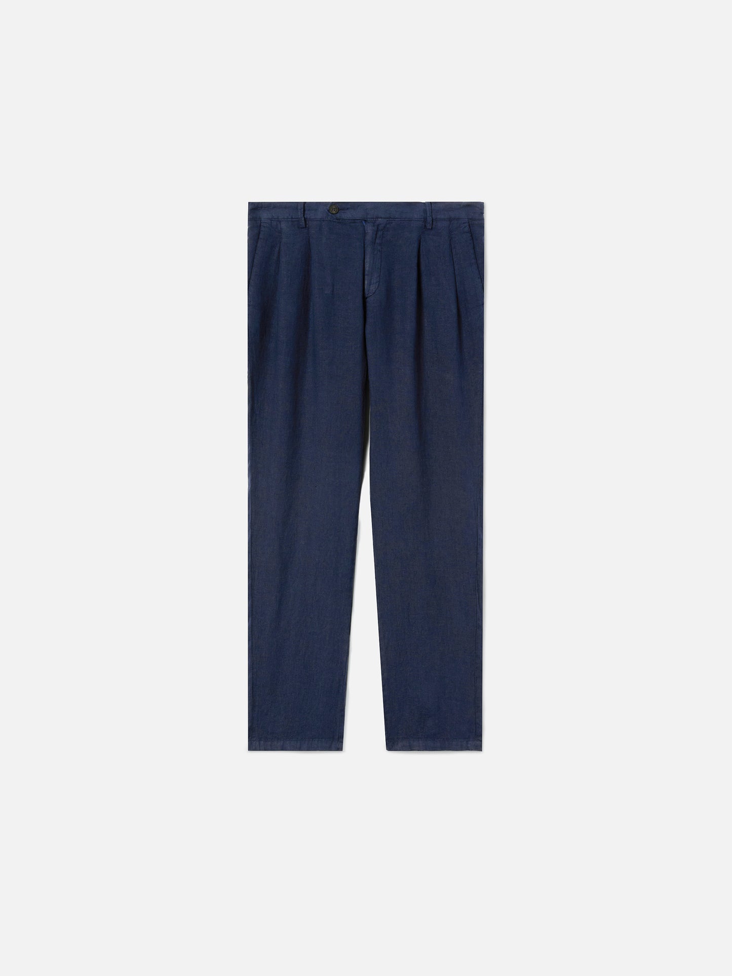 Pantalone Havier lungo in puro lino blu navy