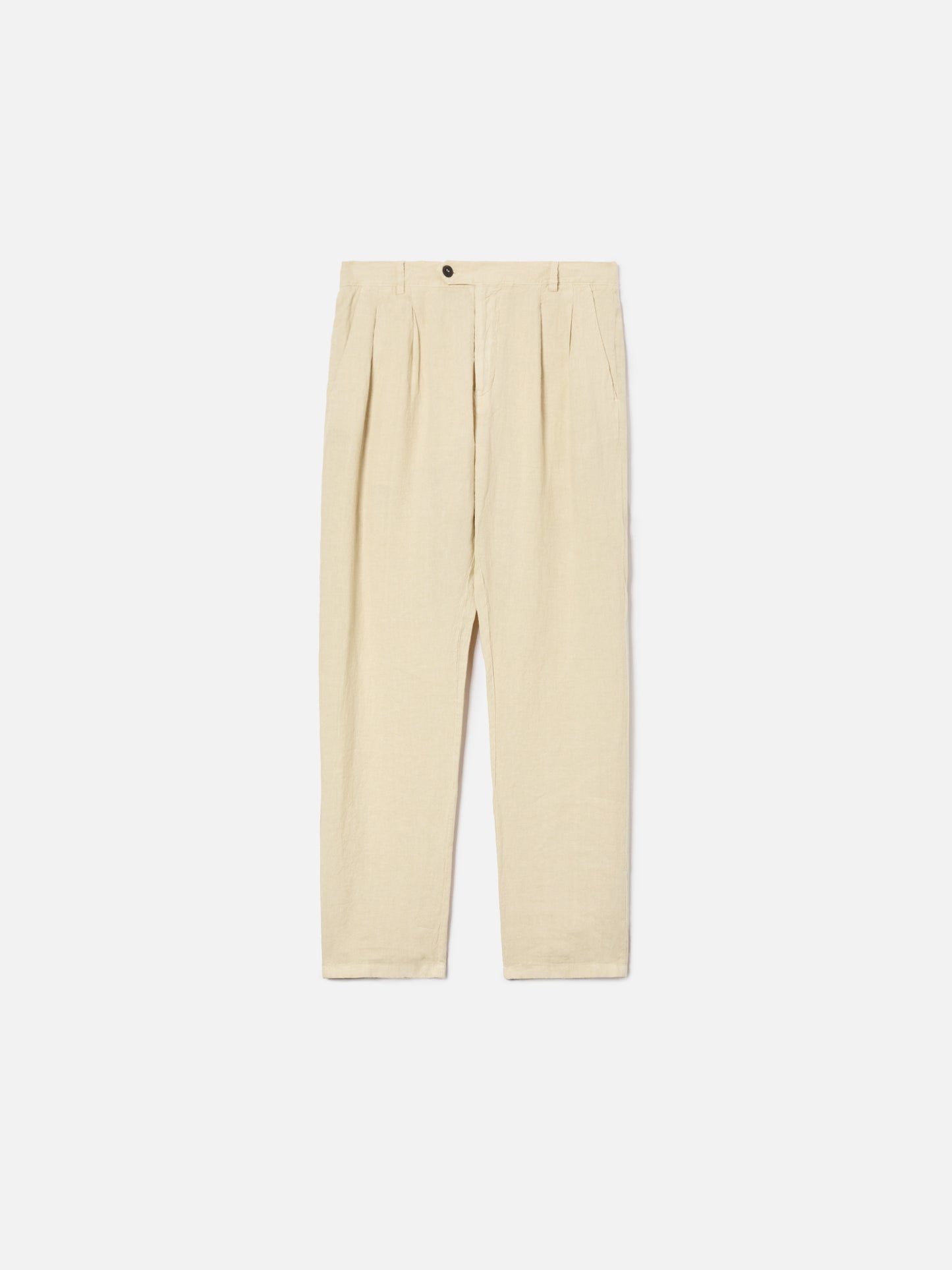 Pantalone Havier lungo in puro lino beige