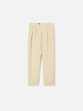 Pantalone Havier lungo in puro lino beige