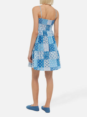 Hawa cotton dress with smocked embroidered bodice - MC2 Saint Barth
