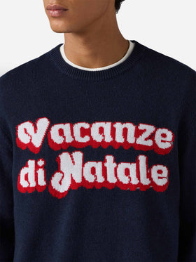 Maglione blu Heron con jacquard Vacanze di Natale | VACANZE DI NATALE SPECIAL EDITION