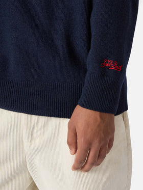 Maglione blu Heron con jacquard Vacanze di Natale | VACANZE DI NATALE SPECIAL EDITION