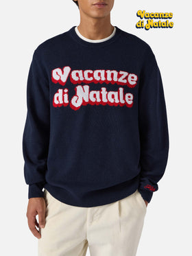 Maglione blu Heron con jacquard Vacanze di Natale | VACANZE DI NATALE SPECIAL EDITION