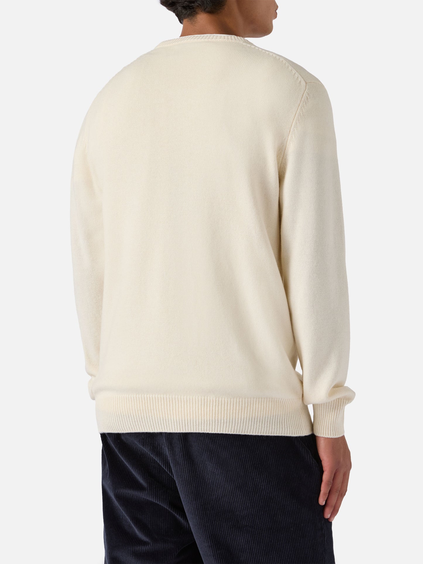 Weißer Heron-Pullover mit Onkel-Dagobert-Jacquardmuster | DISNEY SONDEREDITION