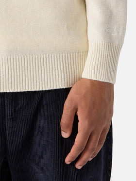 Weißer Heron-Pullover mit Onkel-Dagobert-Jacquardmuster | DISNEY SONDEREDITION