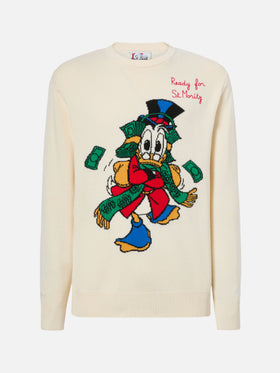 Weißer Heron-Pullover mit Onkel-Dagobert-Jacquardmuster | DISNEY SONDEREDITION