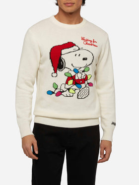 Sweater Heron with Snoopy jacquard and embroidery | SNOOPY PEANUTS® SPECIAL EDITION - MC2 Saint Barth