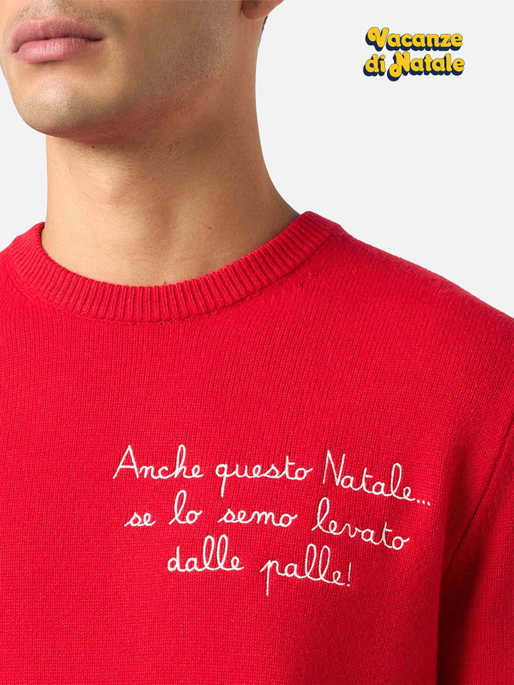 Crewneck sweater Heron with Anche questo Natale... embroidery | VACANZE DI NATALE SPECIAL EDITION