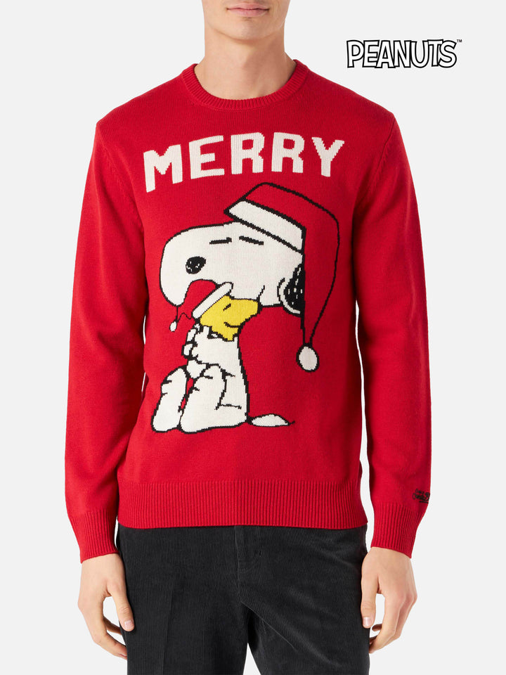 Man red sweater with Snoopy print | SNOOPY - PEANUTS™ SPECIAL EDITION