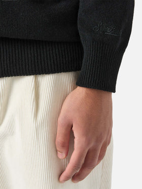 Girocollo Heron nero con ricamo sagoma Batman | SPECIAL EDITION BATMAN