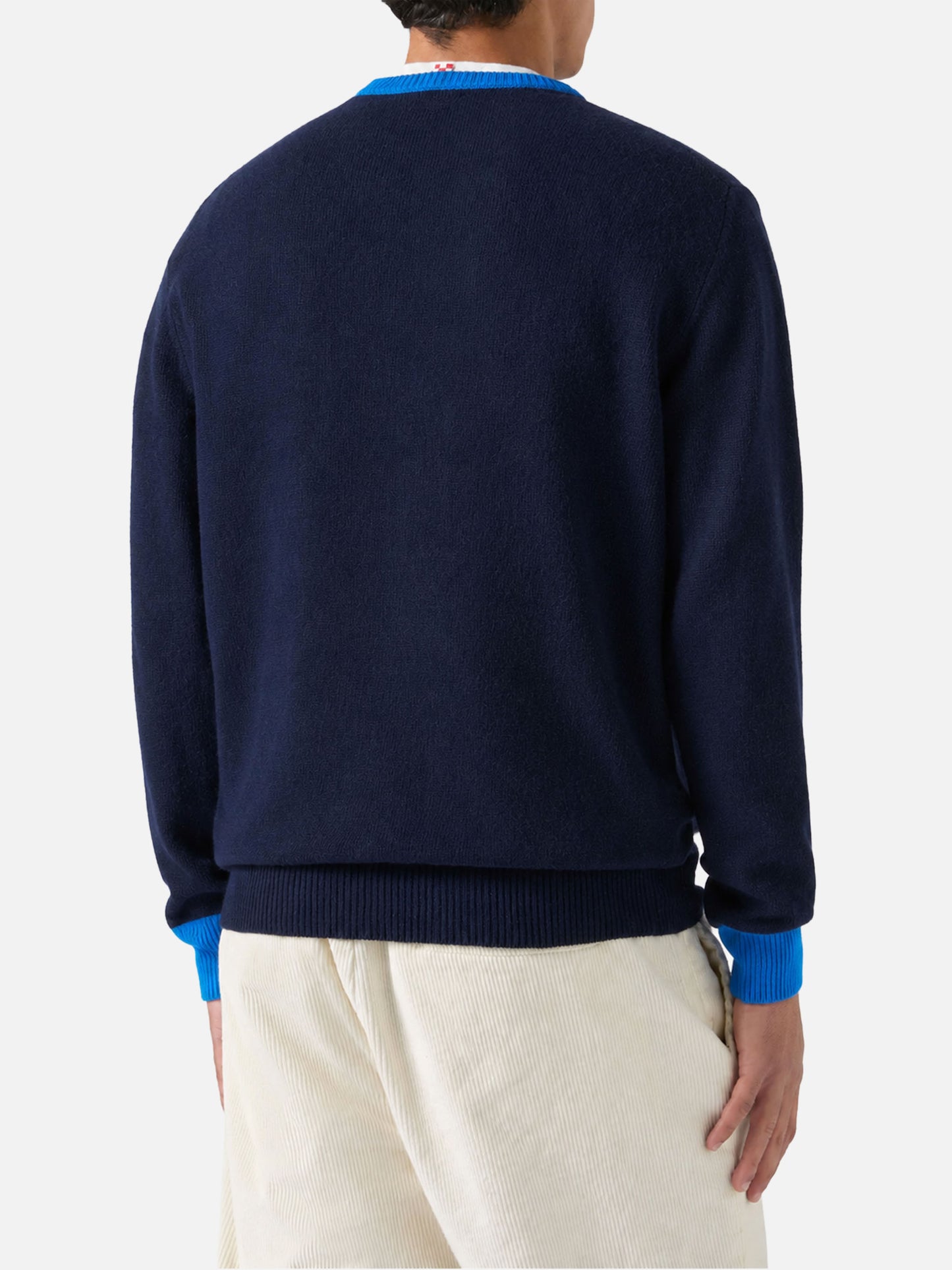 Heron Wolf of St. Moritz embroidered sweater