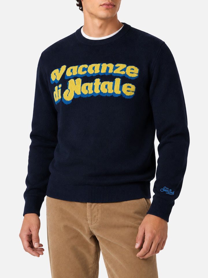 Jersey de cuello redondo Heron con jacquard Vacanze di Natale | VACANZE DI NATALE SPECIAL EDITION 