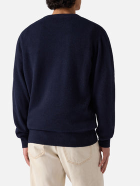Navy blue crewneck Heron with Gin Tonic Addicted embroidery