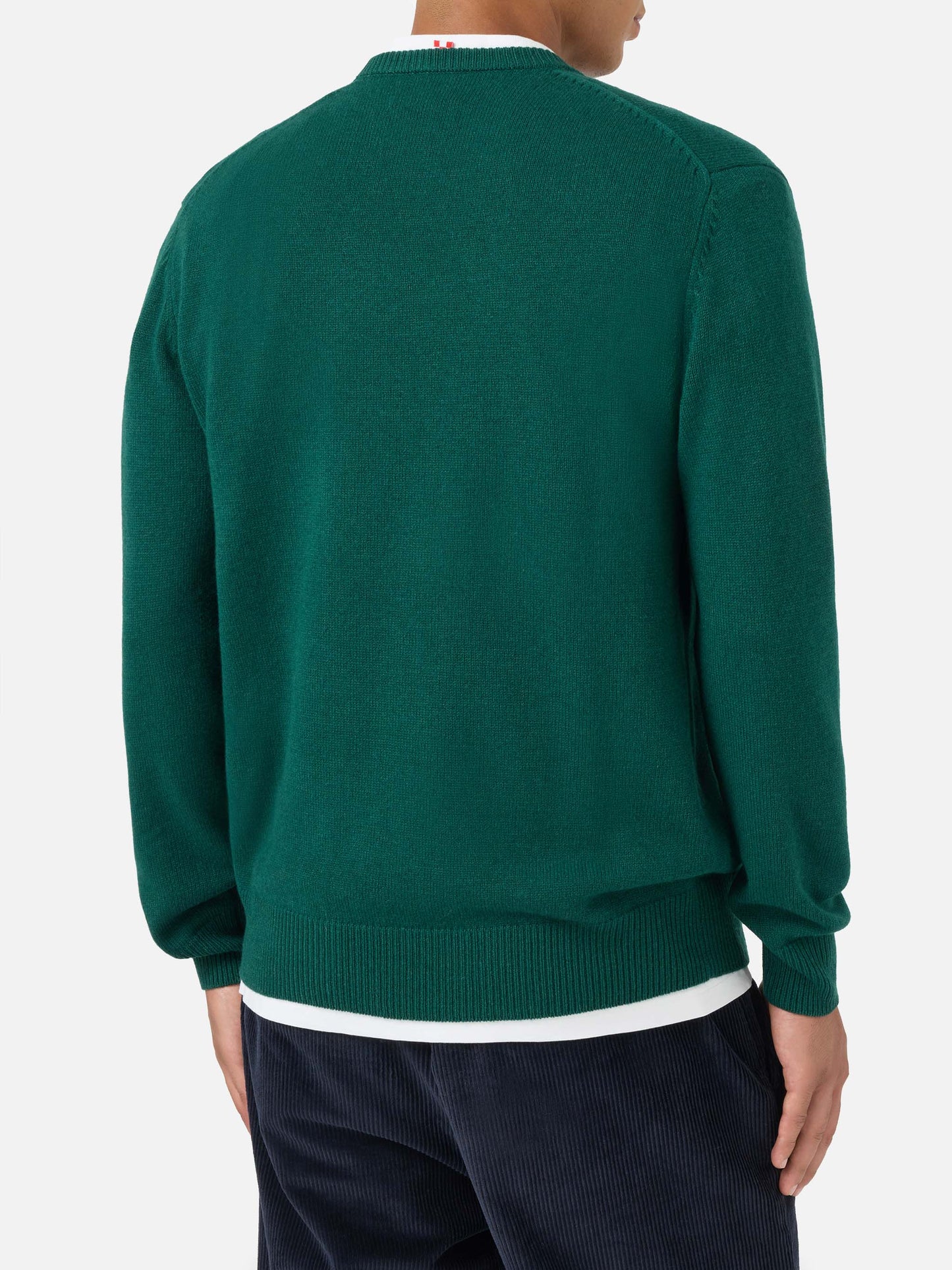 Grüner Pullover Heron mit Snoopy-Jacquard | SNOOPY PEANUTS® SPECIAL EDITION 