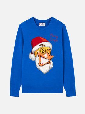 Pull col rond Heron avec jacquard Crypto Ducky | CRYPTO PUPPETS SPECIAL EDITION 