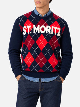 Rundhalspullover Heron mit Argyle-St. Moritz-Jacquard 