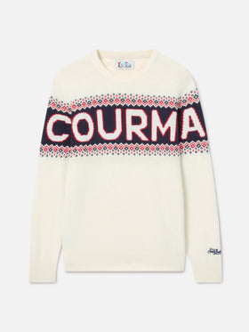 Suéter de cuello redondo Heron con jacquard Courma 