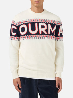 Suéter de cuello redondo Heron con jacquard Courma 