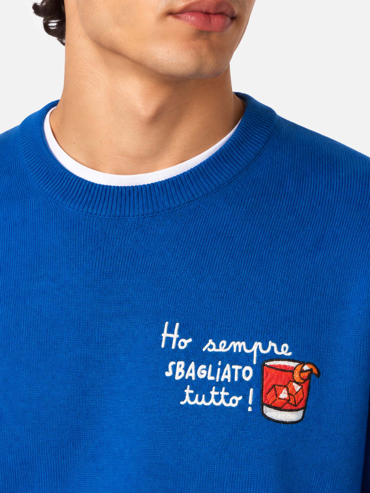 Maglione girocollo Heron con ricamo Ho sempre sbagliato tutto