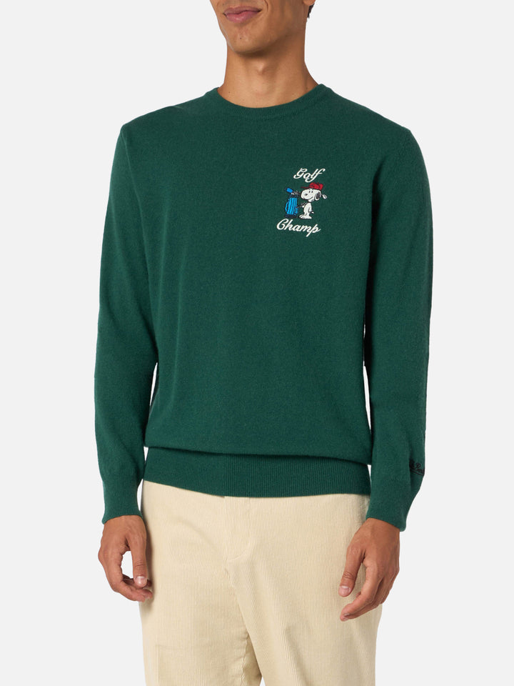 Maglione girocollo Heron con ricamo golf champ Snoopy | EDIZIONE SPECIALE SNOOPY PEANUTS